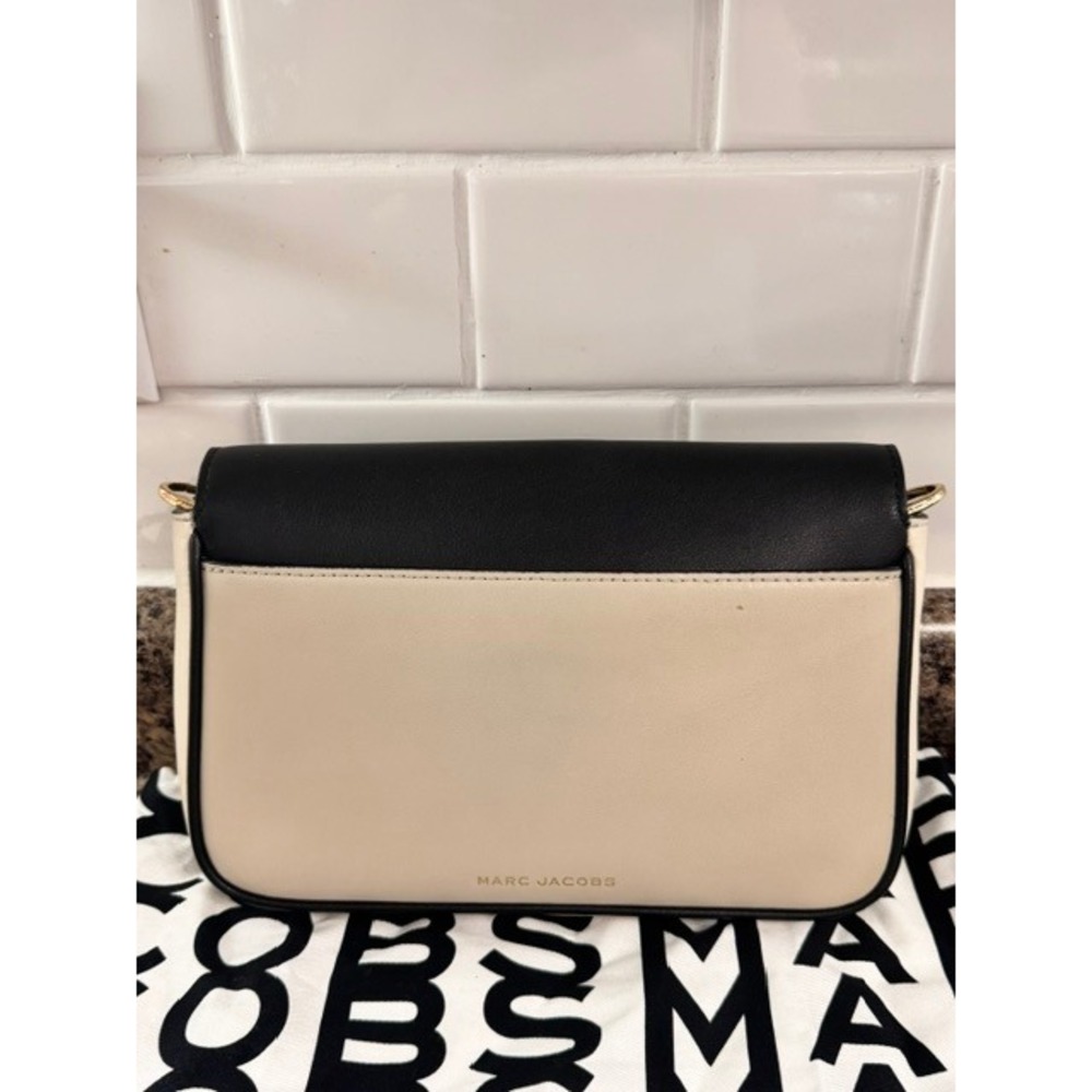 Marc Jacobs J Marc Cross/Shoulder Bag Black Cream Colorblock Leather - Picture 3 of 16